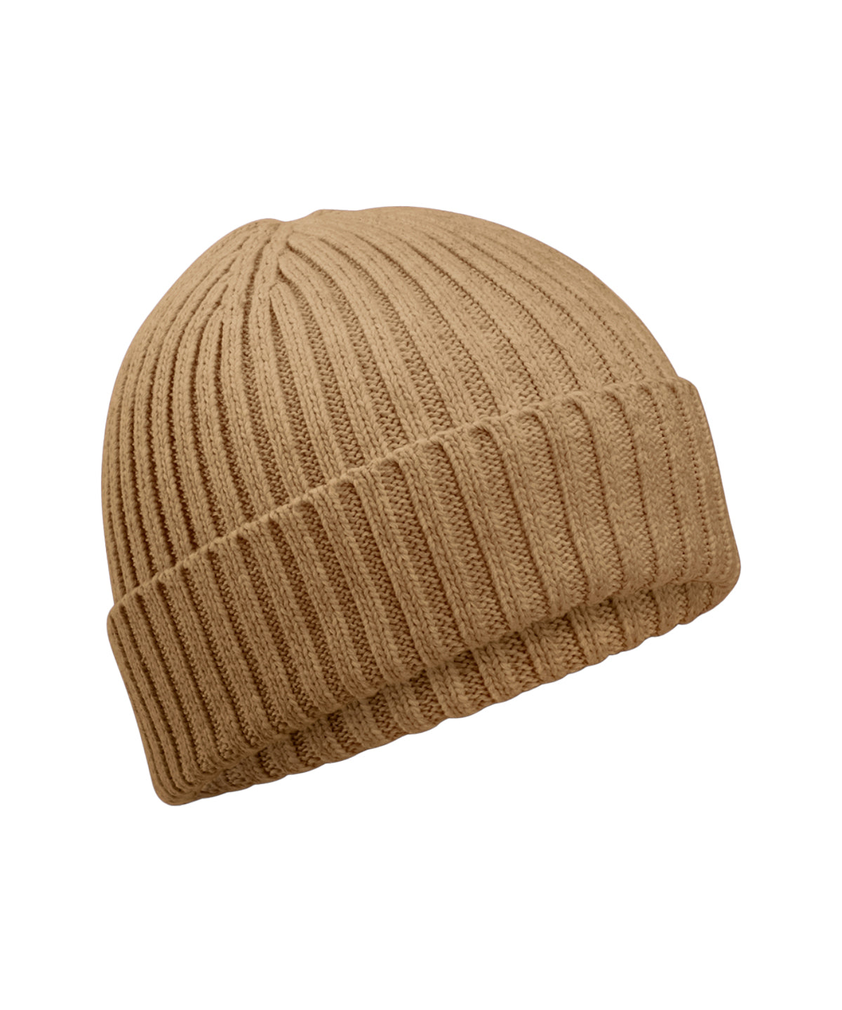 Organic Cotton Kids Beanie in Biscuit, front view