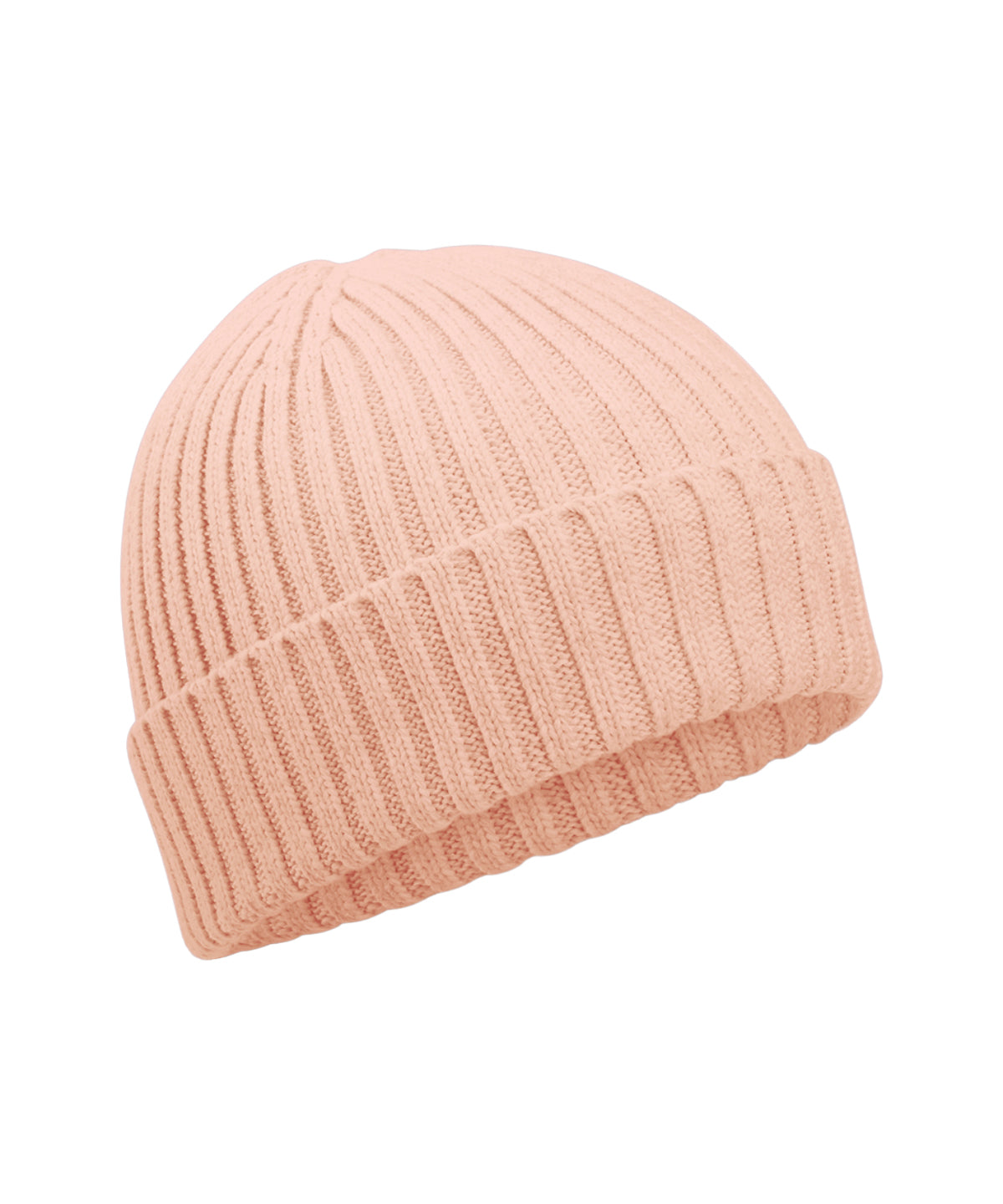 Organic Cotton Kids Beanie in Peach, front view