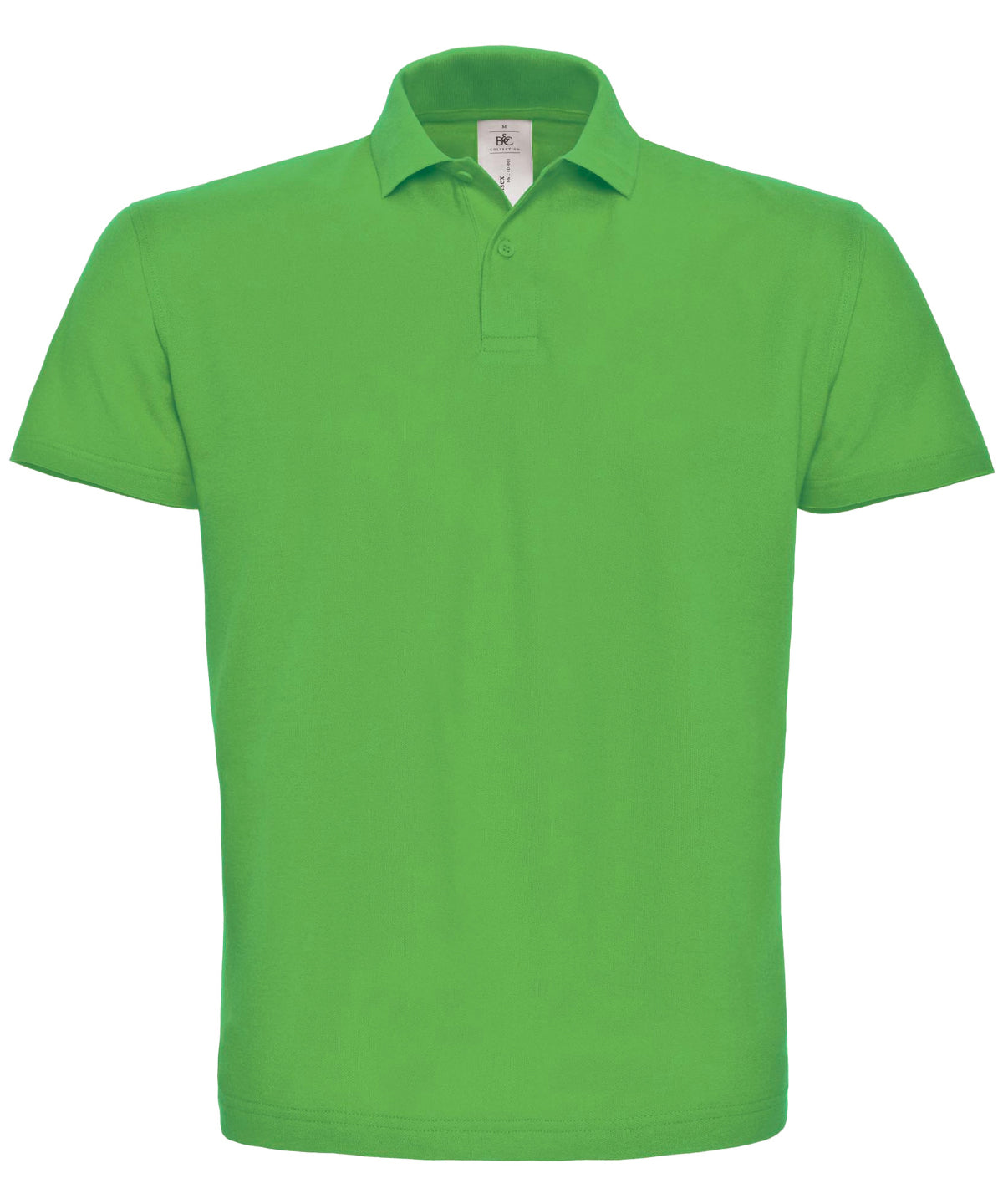 B&C Id.001 Polo in Real Green, front view
