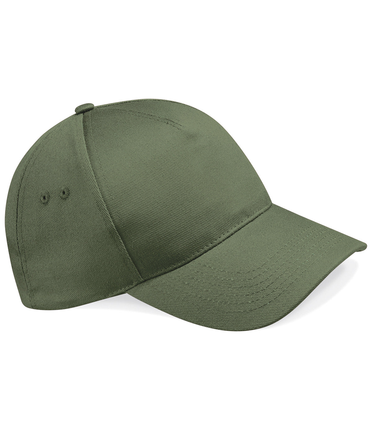 Ultimate 5-Panel Cap in Olive Green, front view