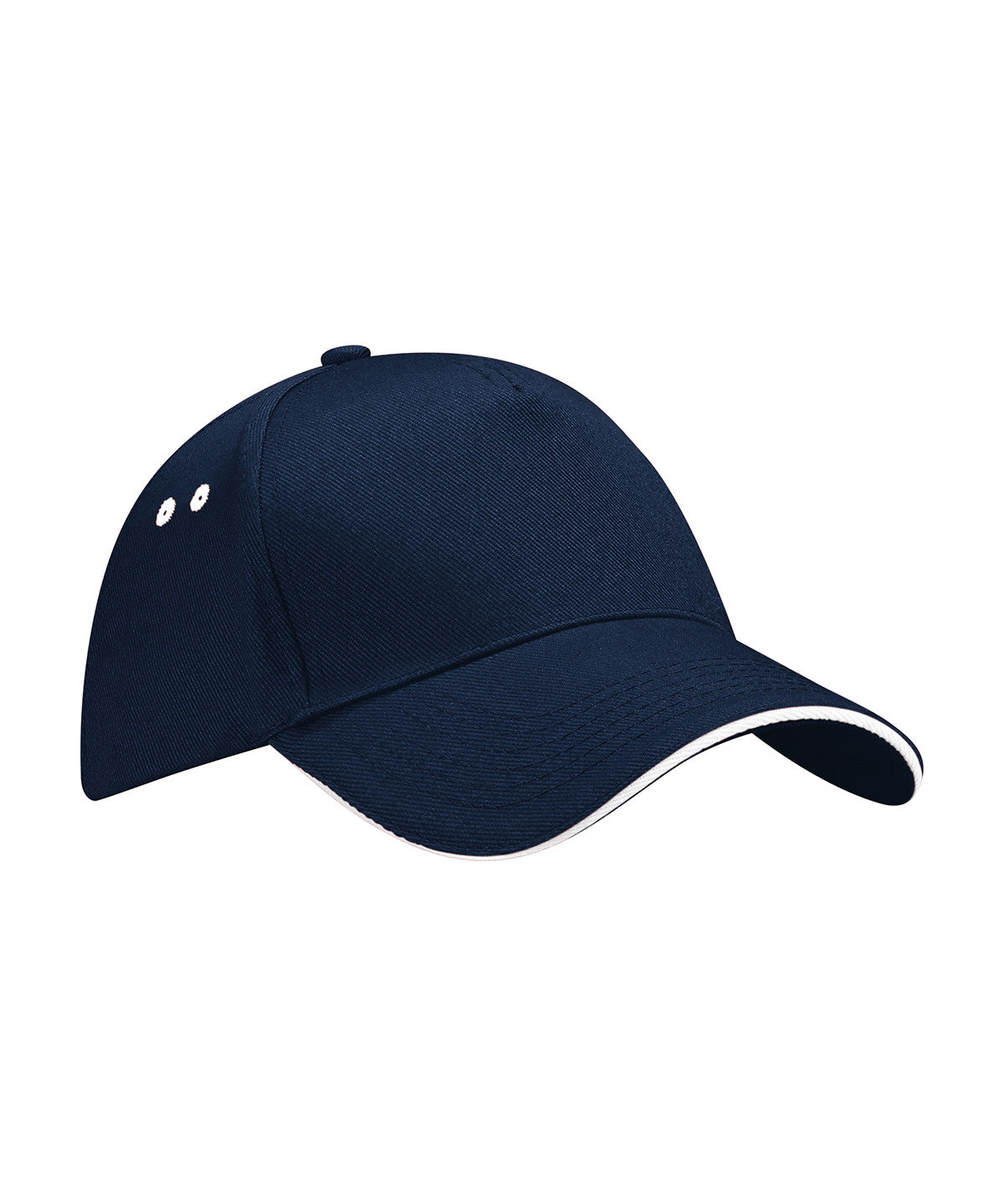 Ultimate 5-Panel Cap - Sandwich Peak in French Navy/White, front view
