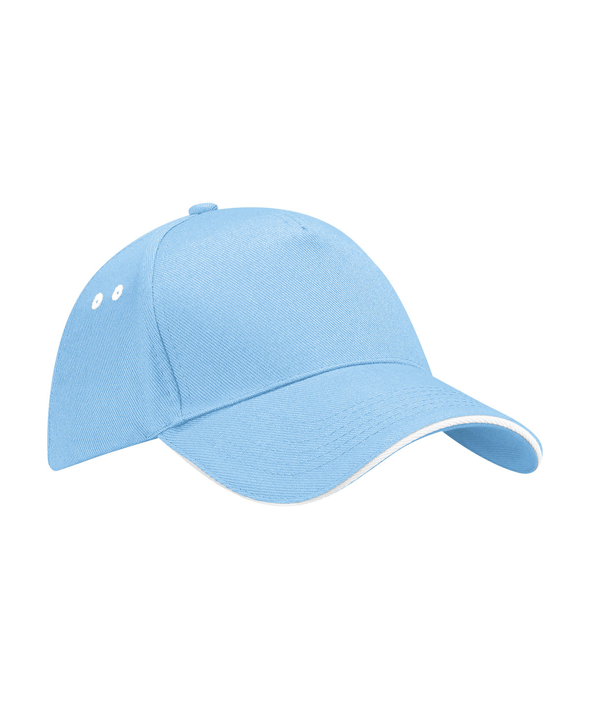 Ultimate 5-Panel Cap - Sandwich Peak in Sky Blue/White, front view