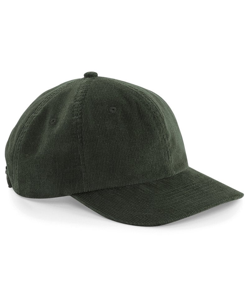 Heritage Cord Cap in Dark Olive, front view