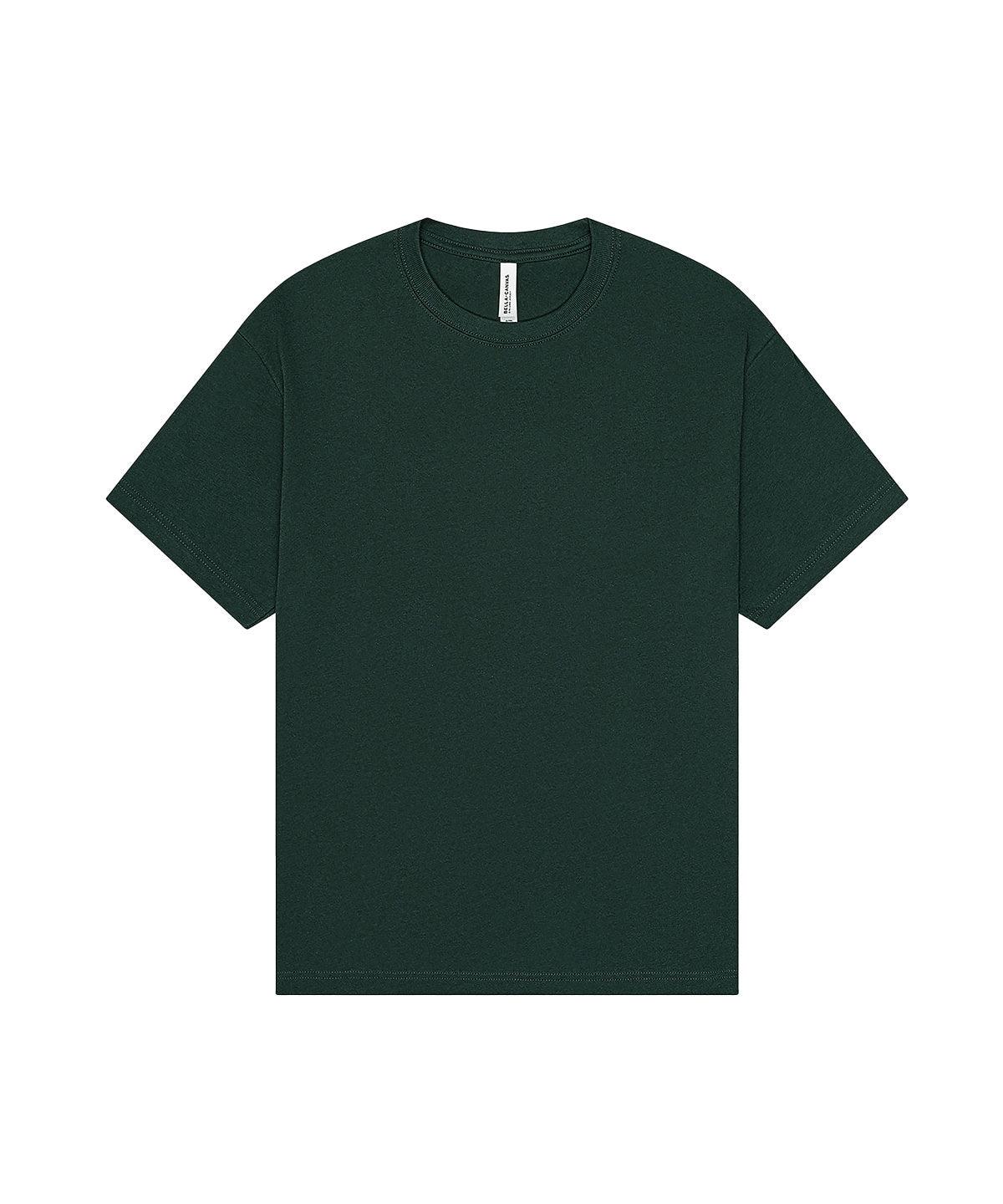 Unisex Heavy Boxy Tee in Forest, front view