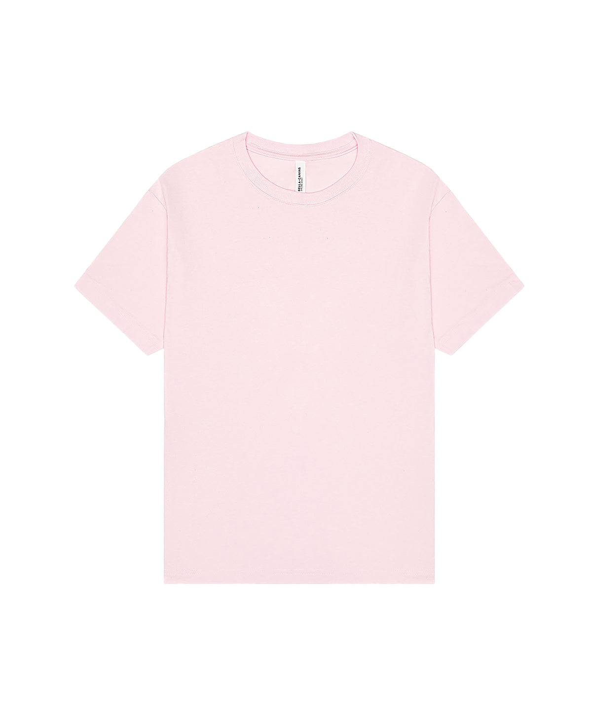 Unisex Heavy Boxy Tee in Soft Pink, front view