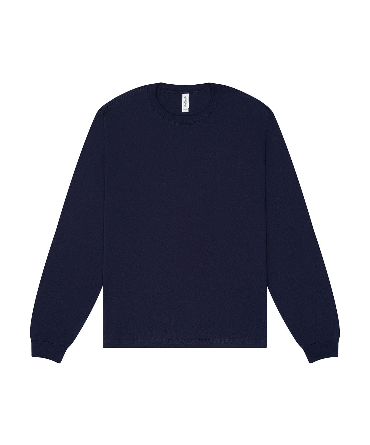 Unisex Heavy Boxy Long Sleeve Tee in Navy, front view