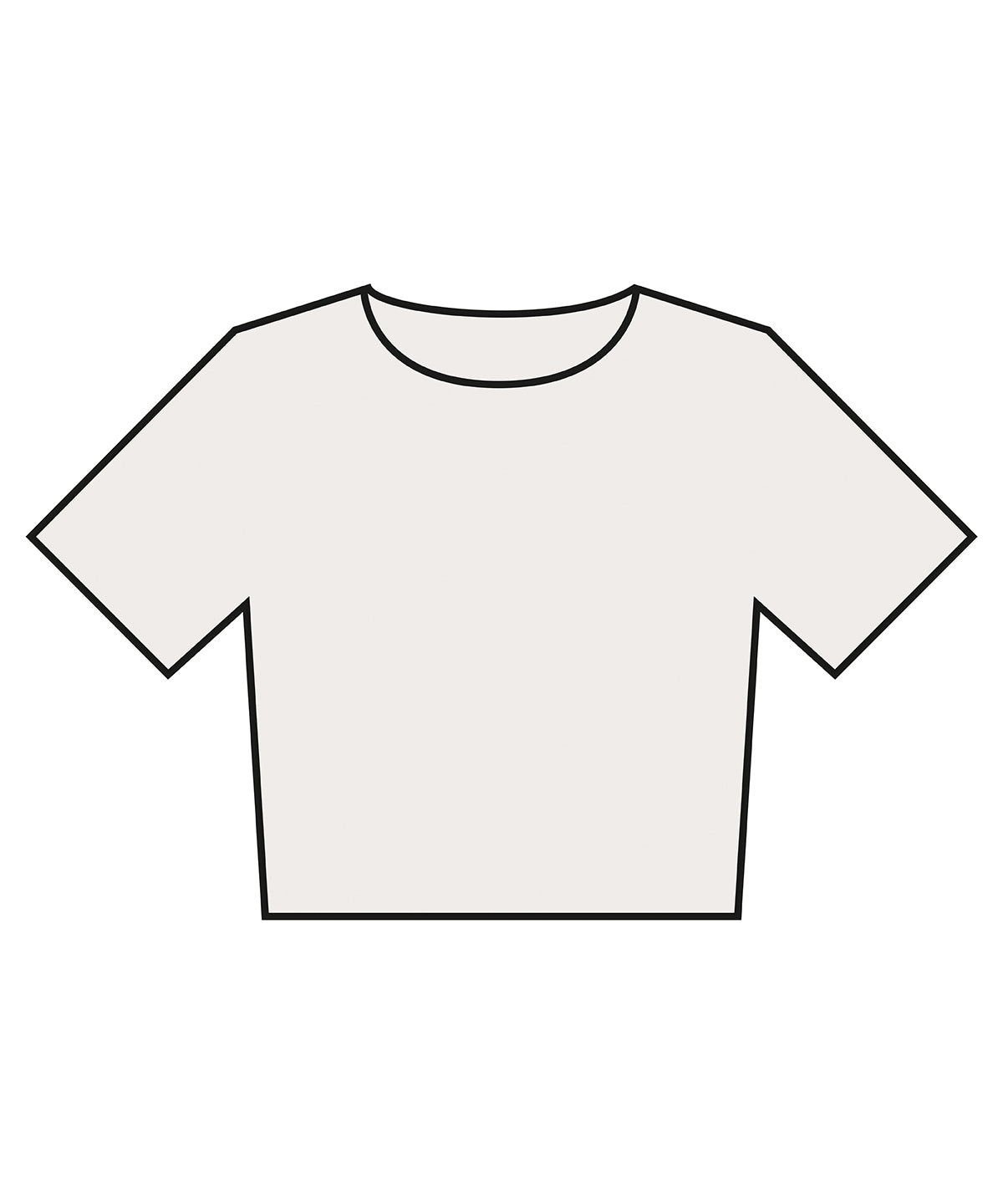 Women’s Heavyweight Washed Cropped Tee in Vintage White, front view