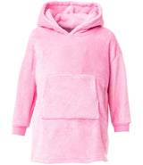 Kids Character Cushion Hooded Blanket in Pink Unicorn, front view