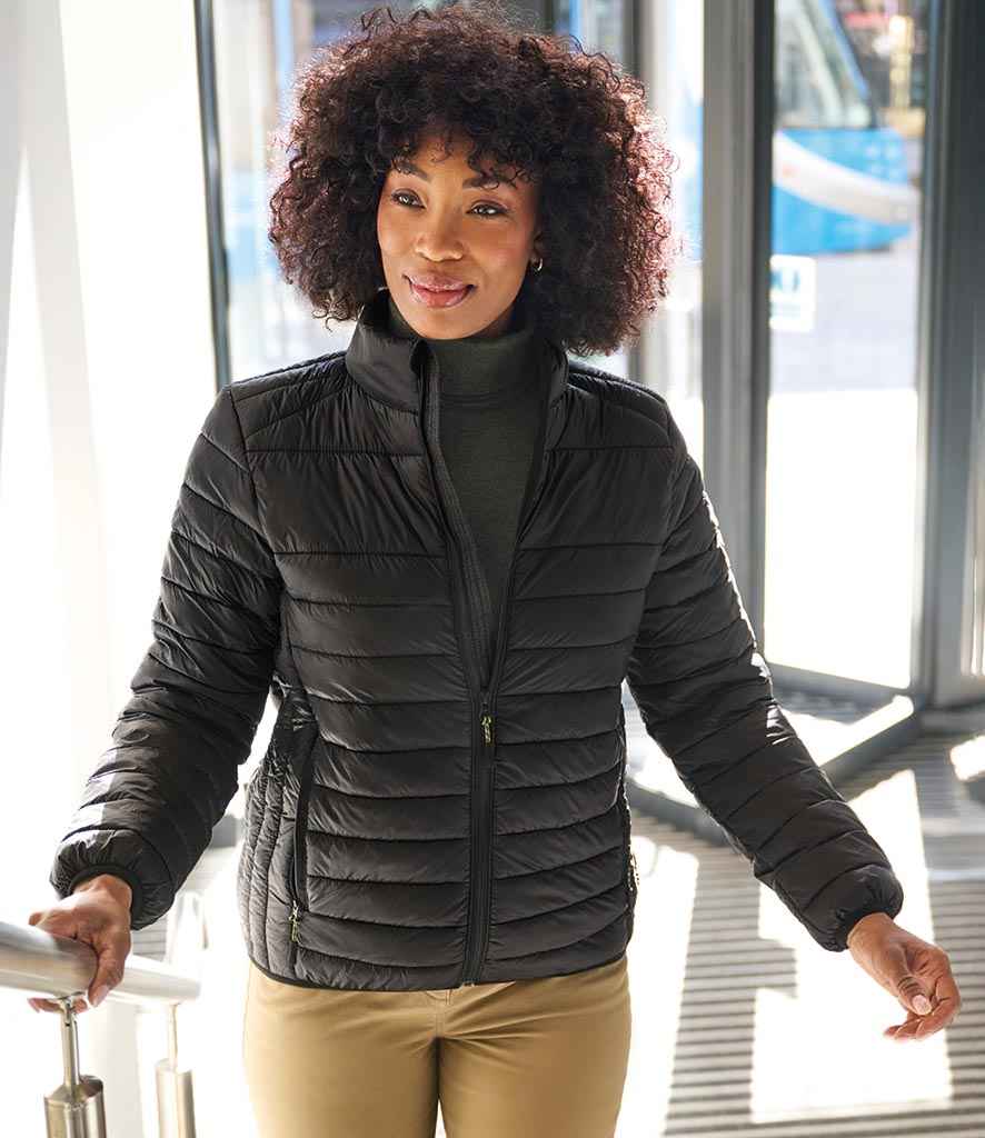 Ladies Venice Core Padded Jacket in Black, model photo (1)
