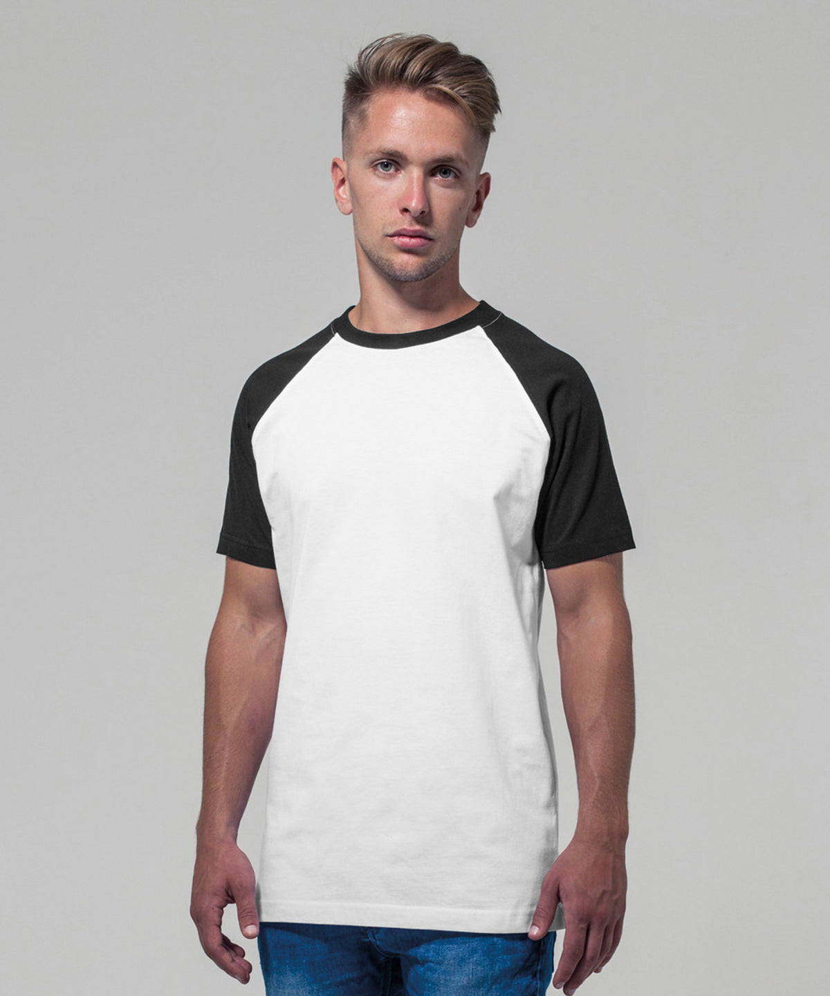 Lifestyle photo of the Raglan Contrast Tee