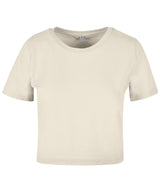 Women's Cropped Tee in White Sand, front view