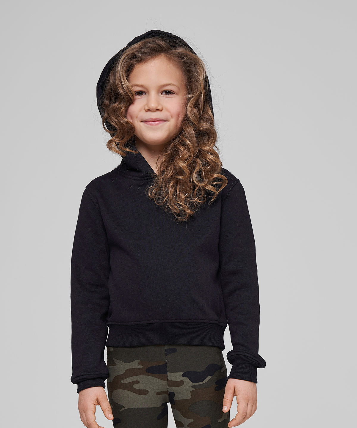 Lifestyle photo of the Girls Cropped Sweat Hoodie