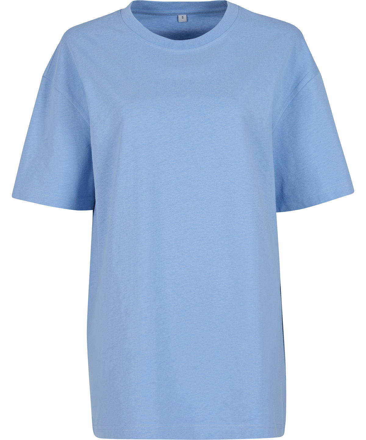 Women's Oversized Boyfriend Tee in Powder Blue, front view