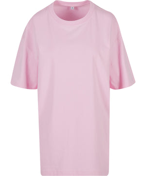 Women's Oversized Boyfriend Tee in Soft Pink, front view