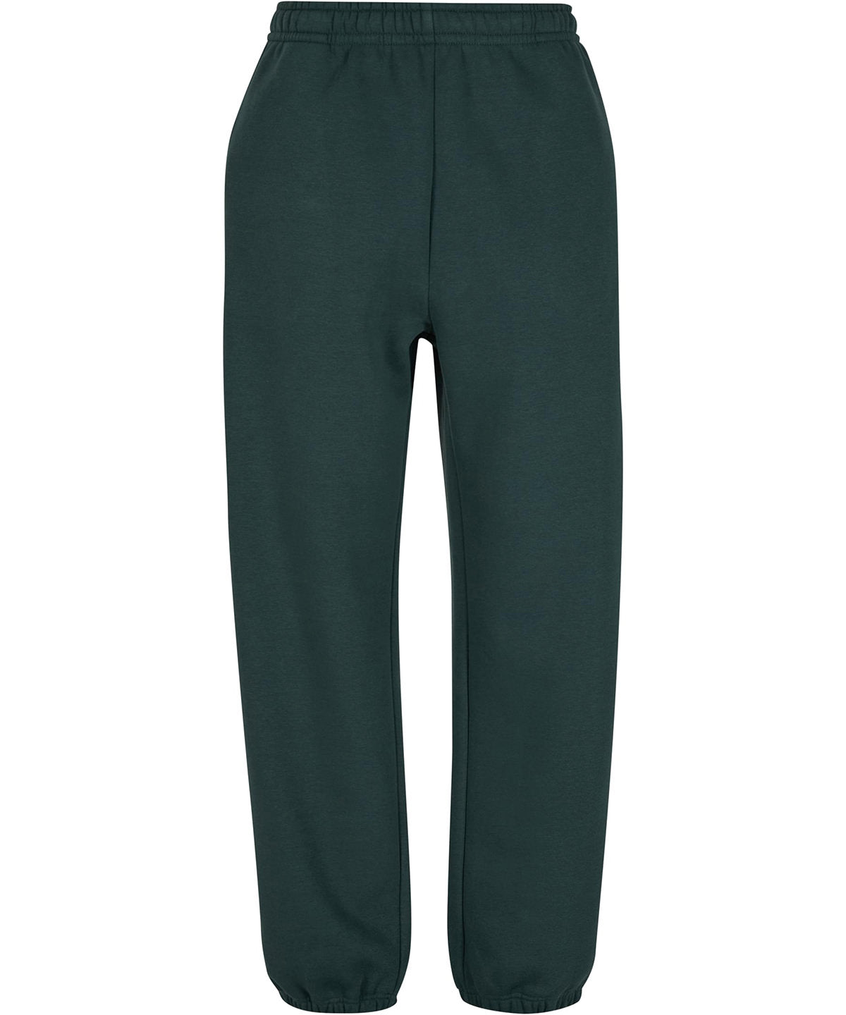 Fluffy Sweatpants in Bottle Green, front view