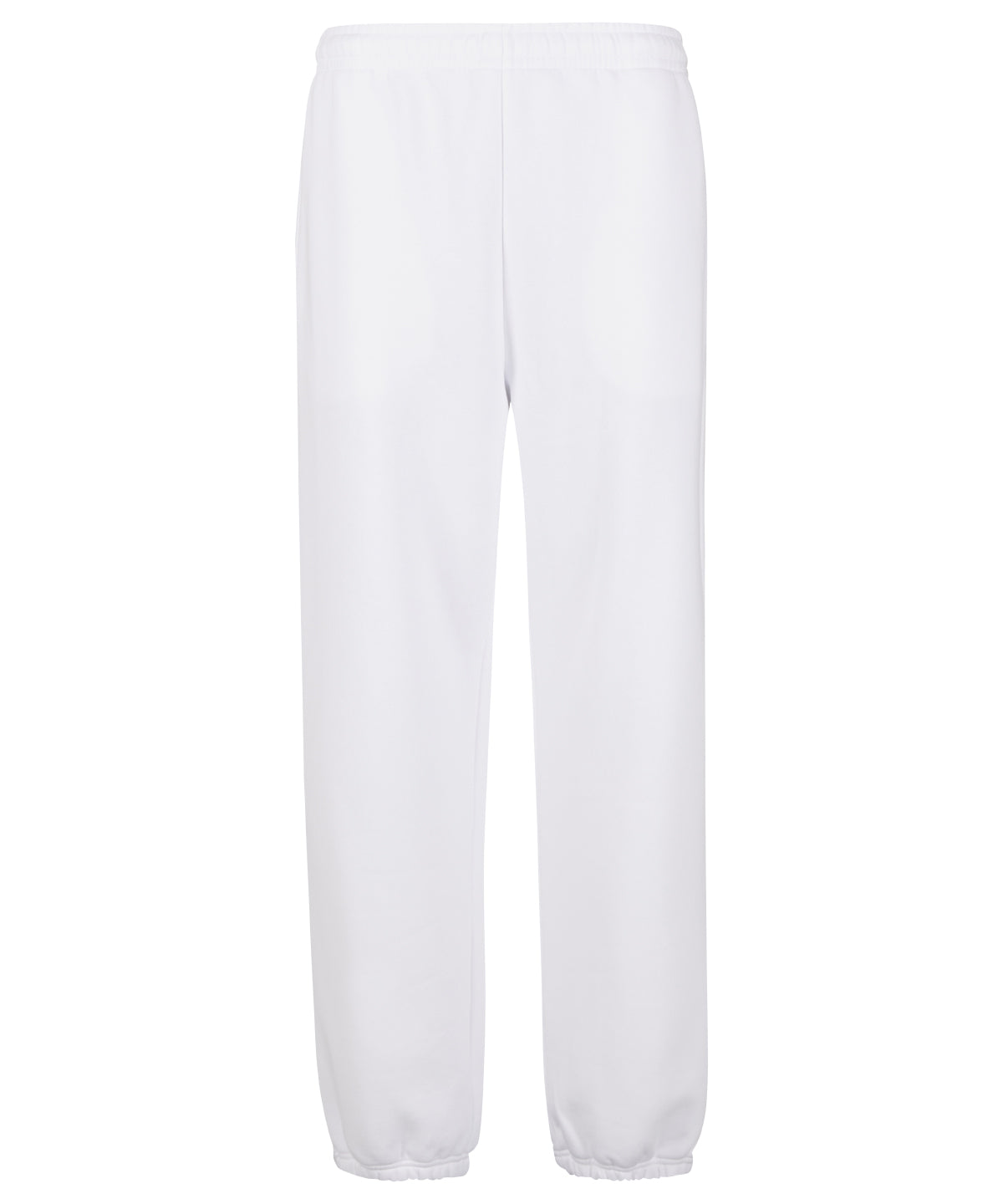 Fluffy Sweatpants in White, front view
