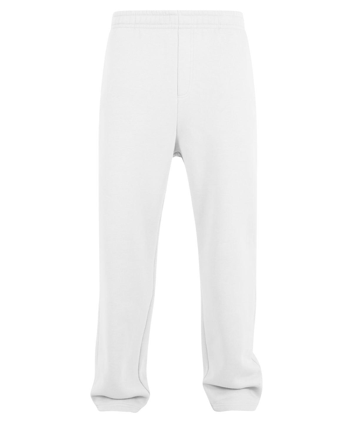 Fluffy Trackpants in White, front view