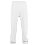 Fluffy Trackpants in White, front view