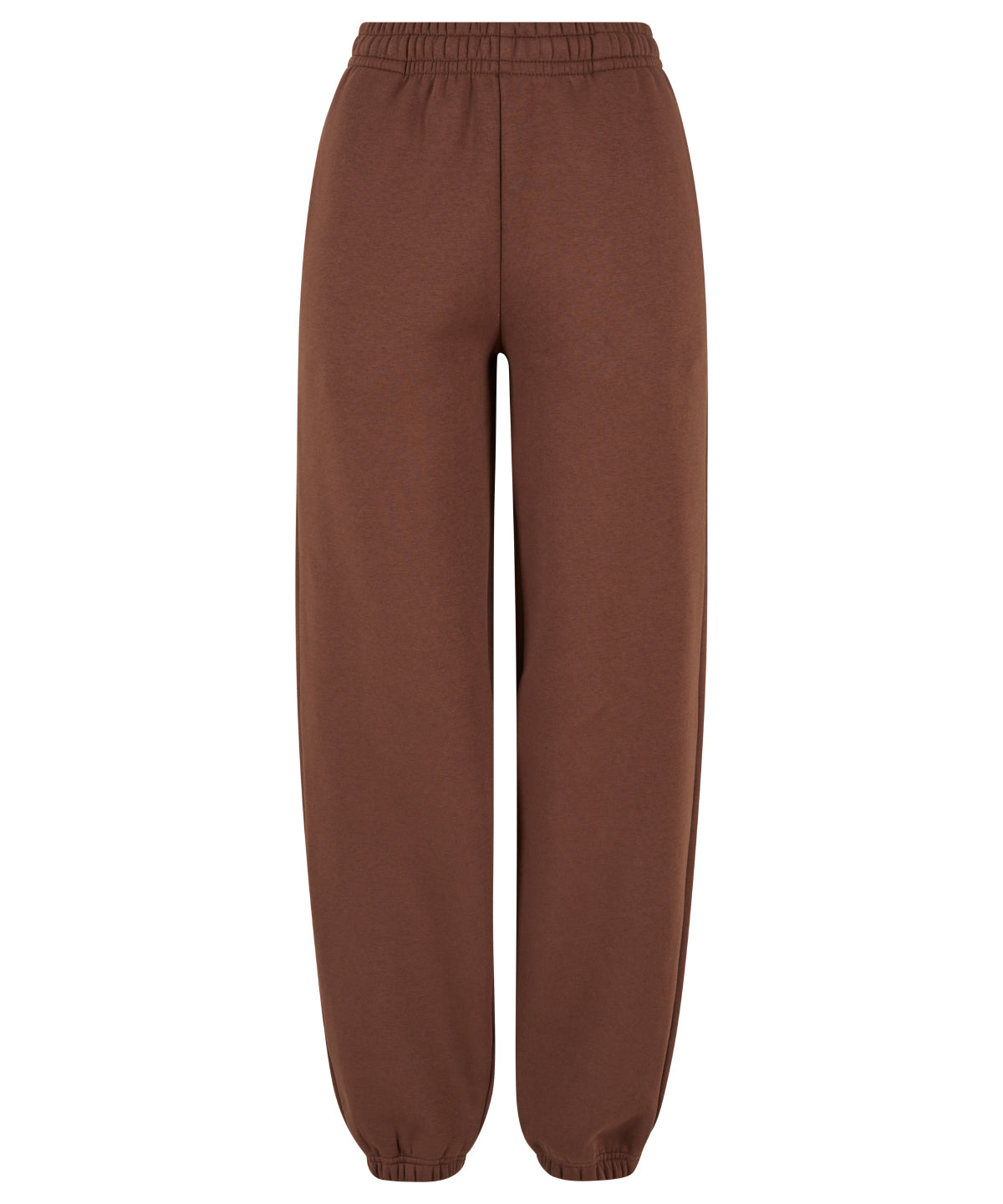 Women’s Fluffy Sweatpants in Chocolate Brown, front view