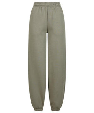 Women’s Fluffy Sweatpants in Pale Olive, front view