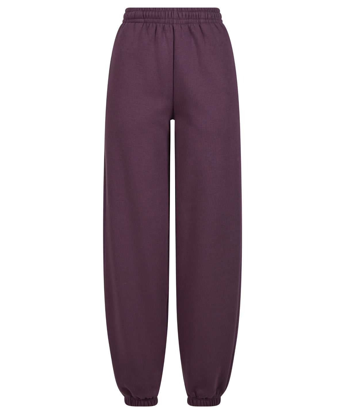 Women’s Fluffy Sweatpants in Plum Purple, front view