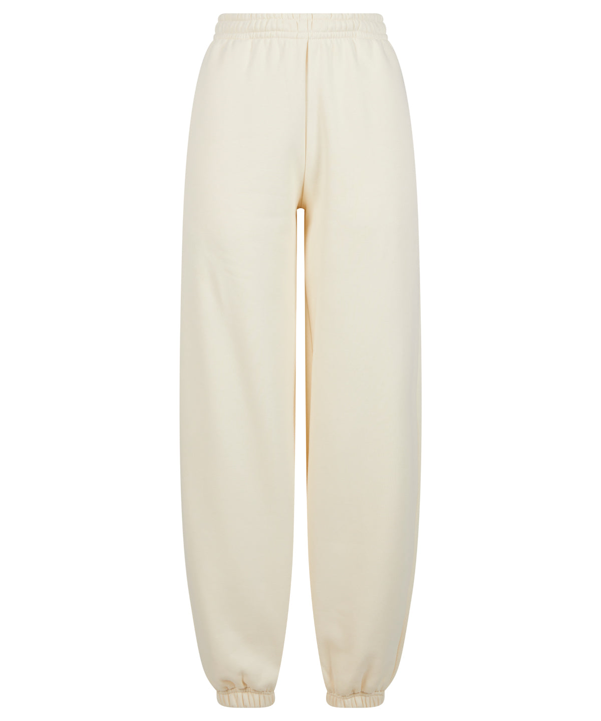 Women’s Fluffy Sweatpants in White Sand, front view