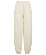 Women’s Fluffy Sweatpants in White Sand, front view