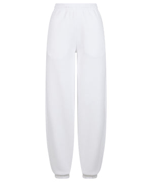 Women’s Fluffy Sweatpants in White, front view