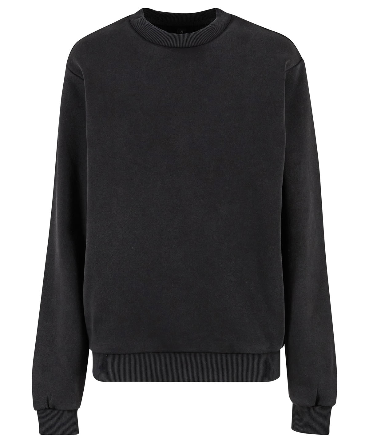 Women’s Vintage Heavy Crew Neck in Black, front view