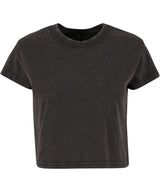Women’s Vintage Cropped Tee in Black, front view