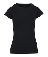 Women’s Stretch Tee in Black, front view
