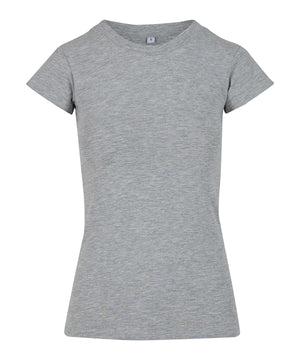 Women’s Stretch Tee in Heather Grey, front view