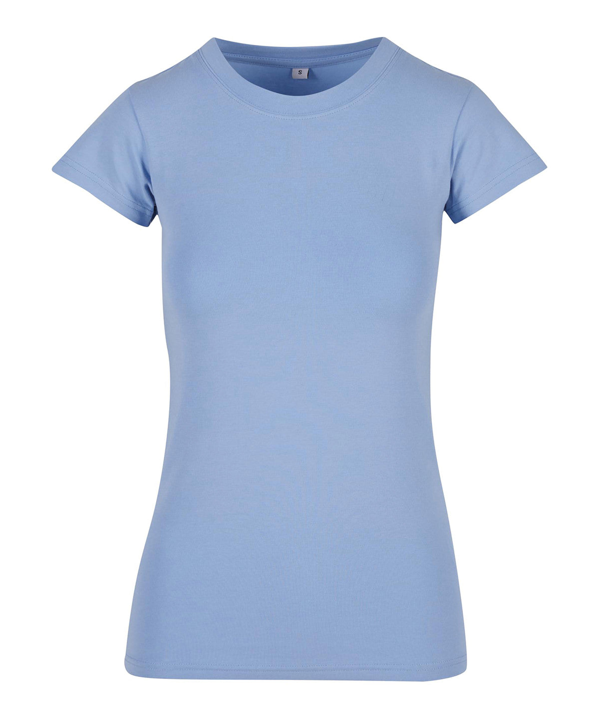 Women’s Stretch Tee in Powder Blue, front view