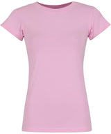 Women’s Stretch Tee in Soft Pink, front view