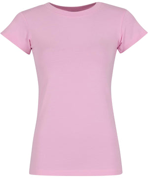 Women’s Stretch Tee in Soft Pink, front view