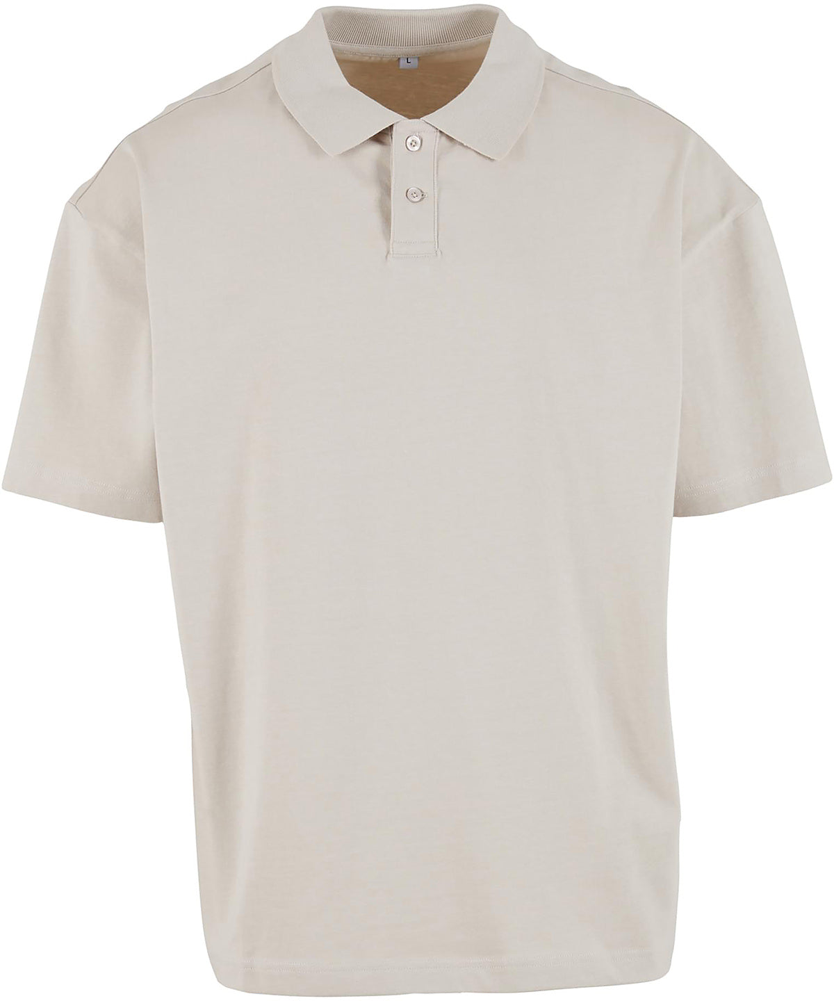 Oversized Polo Shirt in Cloud, front view