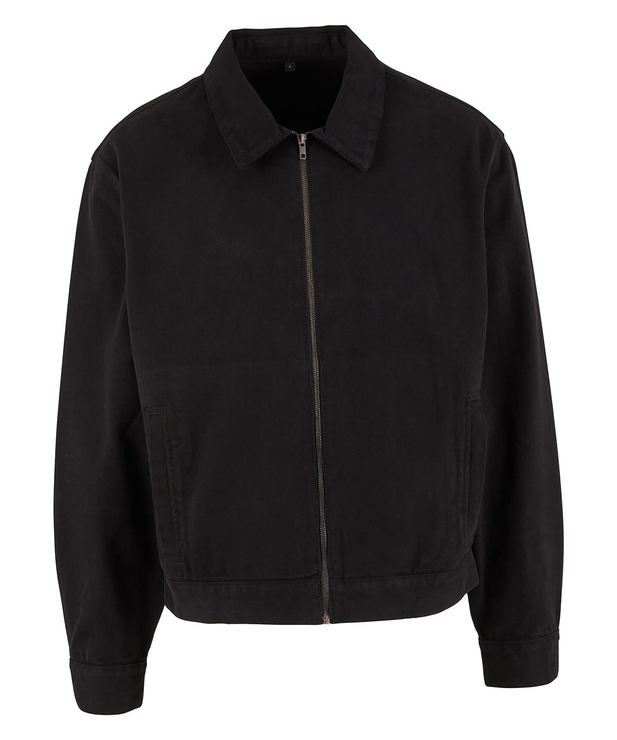 Basic Workwear Jacket in Black, front view