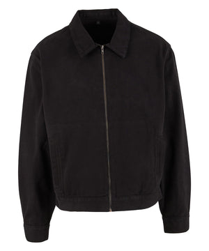 Basic Workwear Jacket in Black, front view