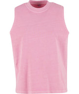 Women’s Vintage Washed Sleeveless Tee in Cool Pink, front view