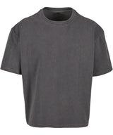 Vintage Cropped Heavy Oversized Tee in Magnet, front view