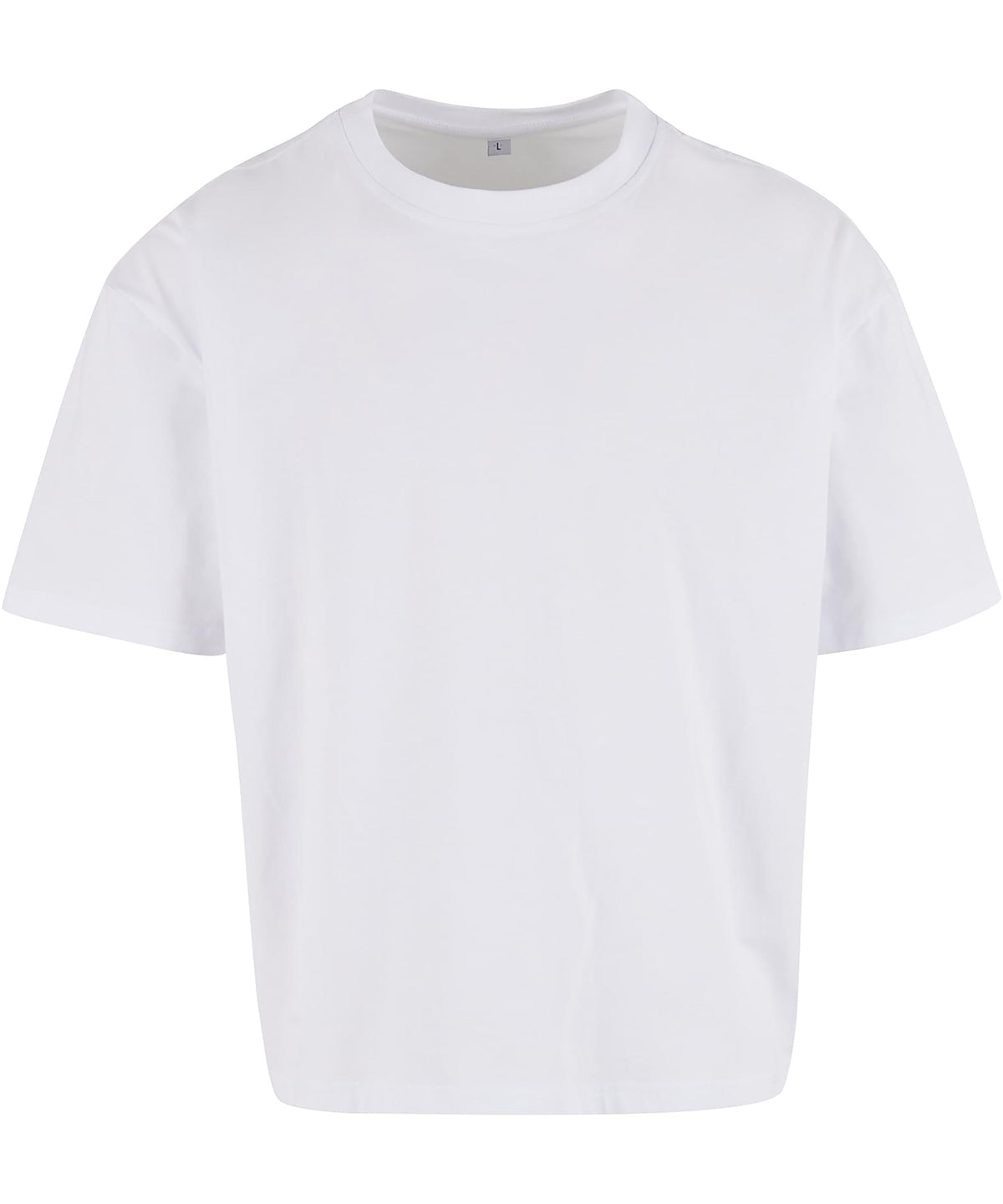 Cropped Oversize Tee in White, front view