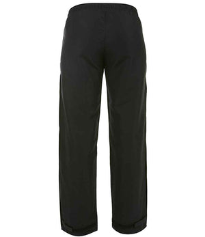 Ladies Open Hem Stadium Pants in Black, back view