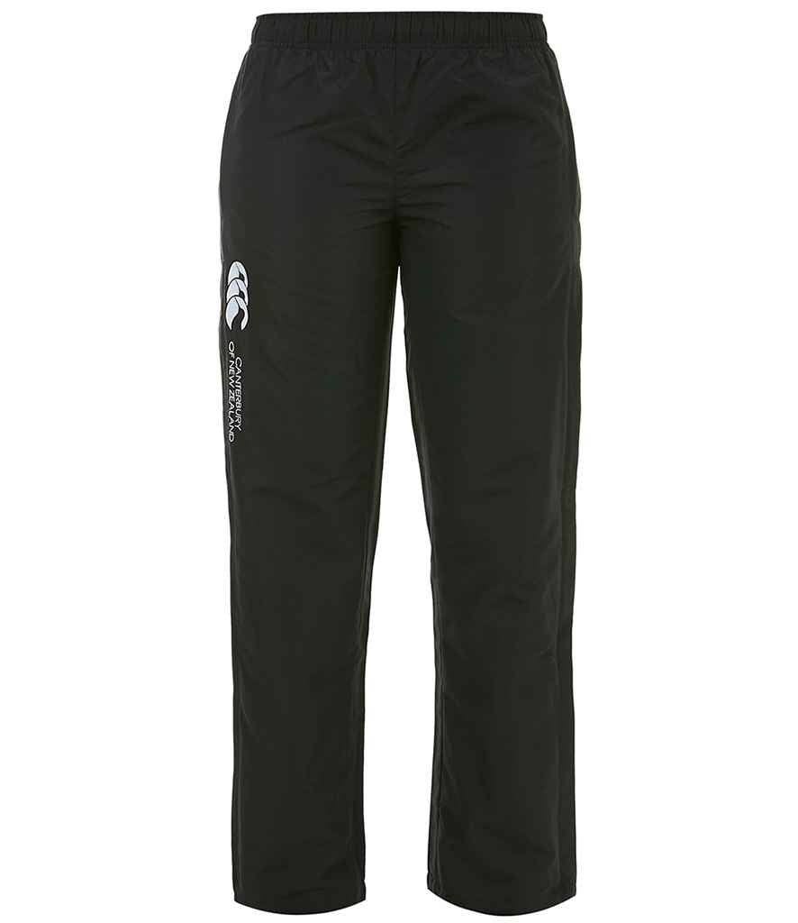 Ladies Open Hem Stadium Pants in Black, front view
