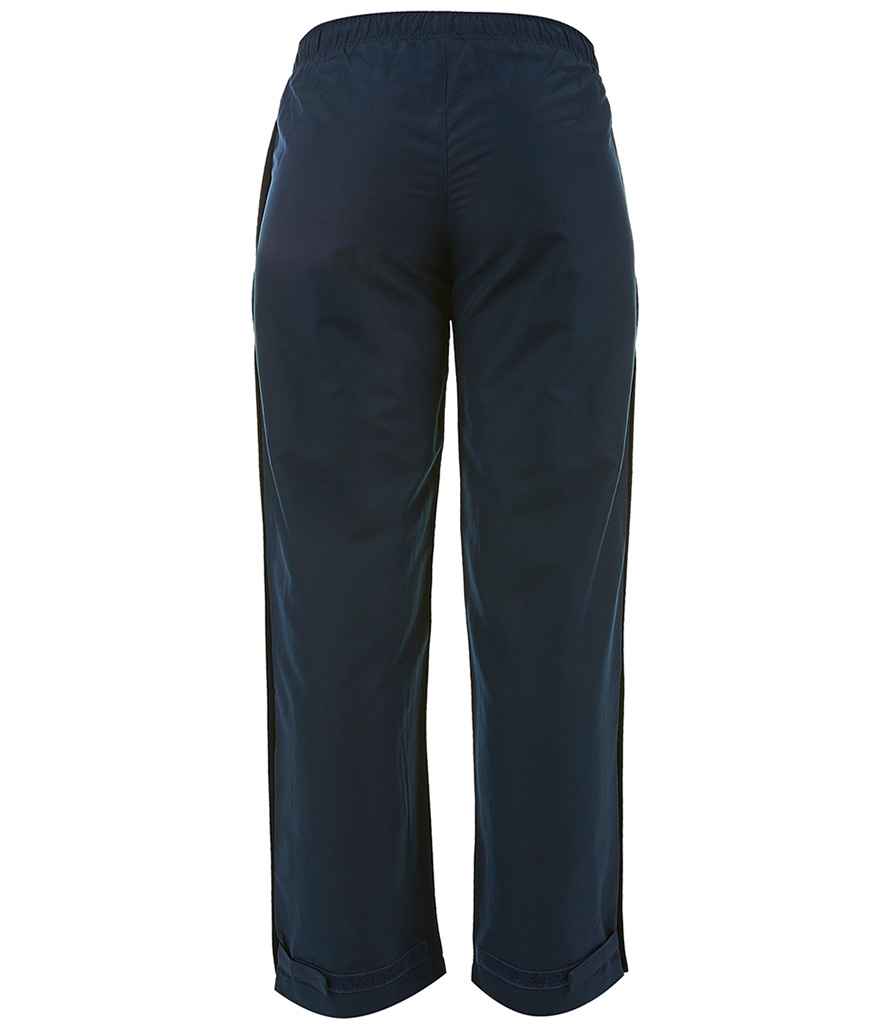 Ladies Open Hem Stadium Pants in Navy, back view