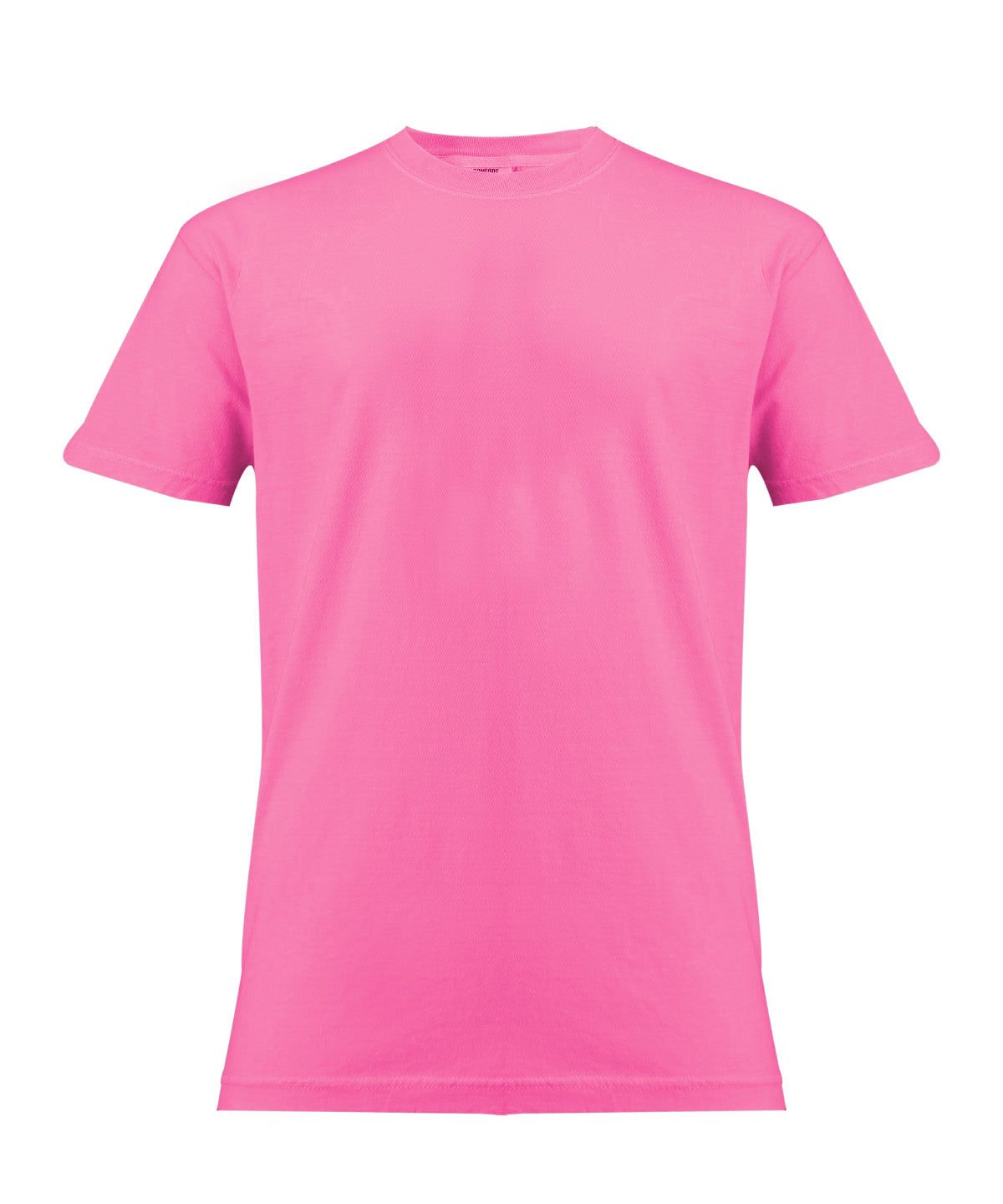 Heavyweight Adult T-Shirt in Neon Pink, front view