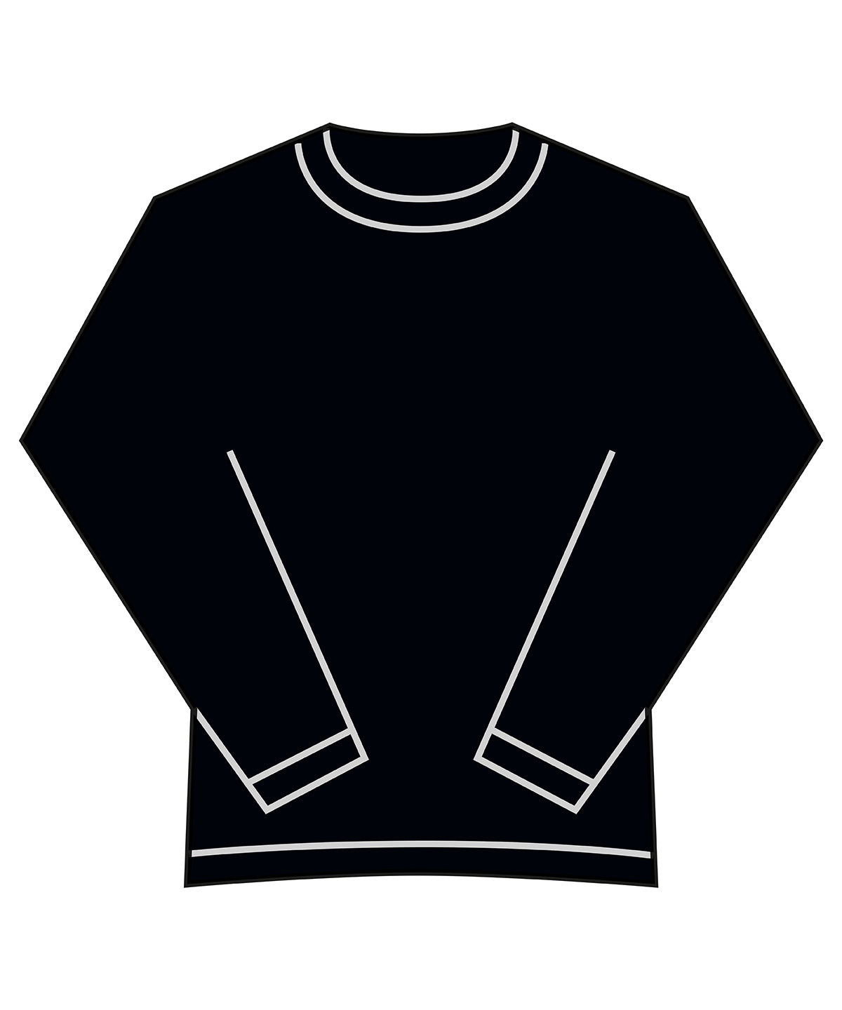 Long Sleeve T-Shirt in Black, front view