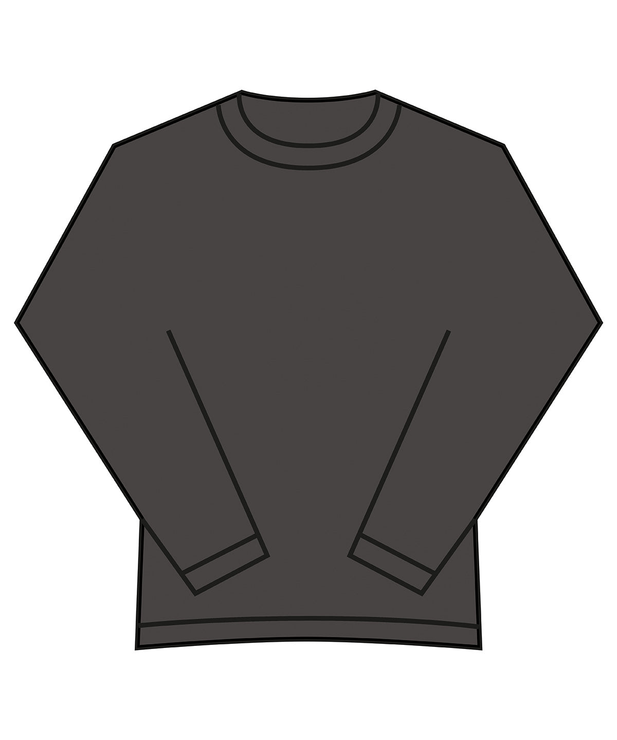 Long Sleeve T-Shirt in Pepper, front view