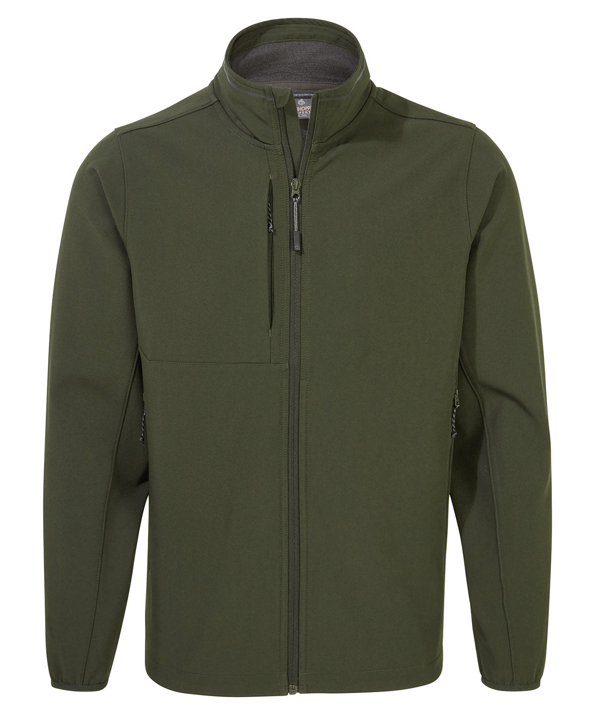 Expert Basecamp Softshell Jacket in Dark Cedar, front view