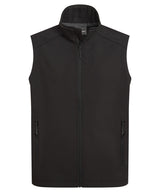 Expert Basecamp II Softshell Bodywarmer in Black, front view
