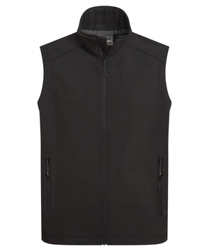 Expert Basecamp II Softshell Bodywarmer in Black, front view